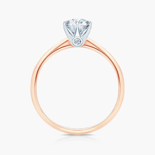 Pierścionek zaręczynowy The Journey: dwukolorowe złoto, diament